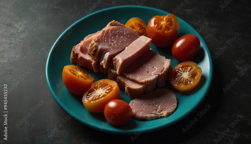 Sliced Ham with Fresh Tomatoes Sliced Ham with Fresh Tomatoes