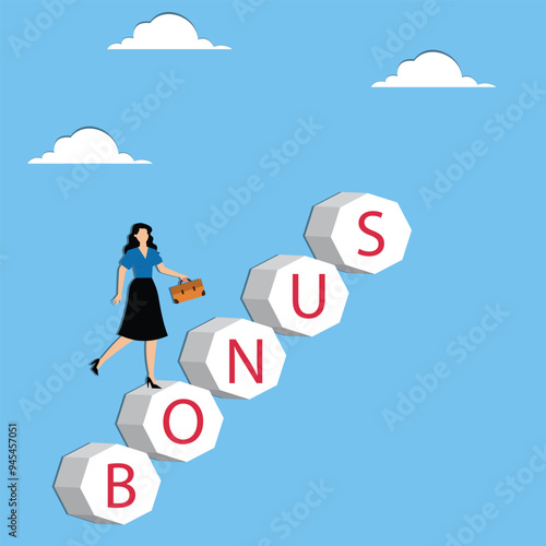 Woman runs up the cubes to the bonus