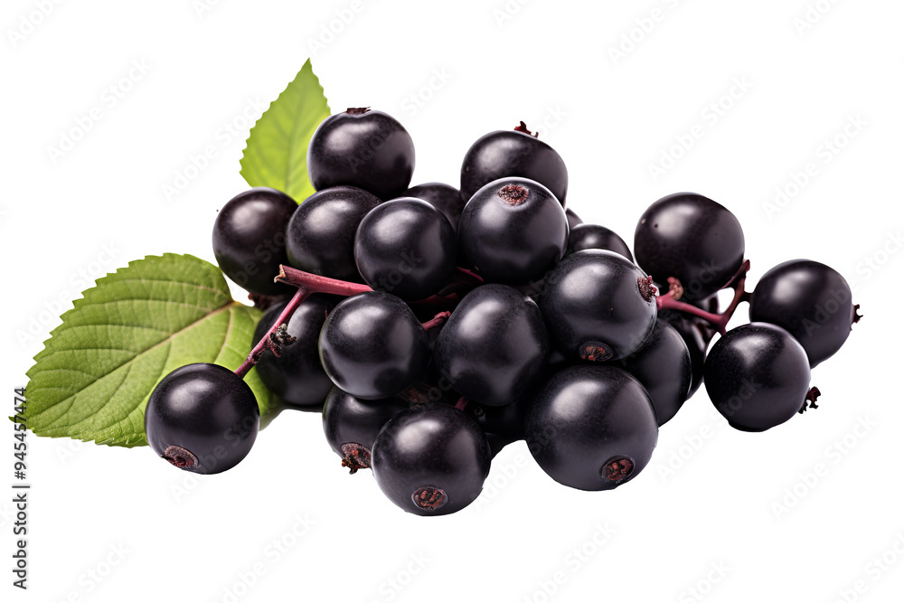 Elderberry berries and leaves isolated on transparent background for herbal medicine, organic health products, and culinary ingredients in high-resolution PNG format Elderberry berries and leaves isolated on transparent background for herbal medicine, organic health products, and culinary ingredients in high-resolution PNG format