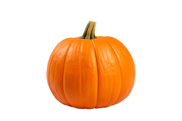 High-resolution pumpkin isolated on transparent background for autumn and Halloween-themed designs, featuring vibrant orange color and natural texture perfect for culinary and seasonal projects