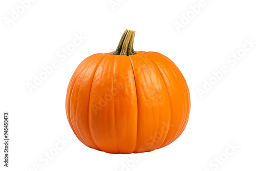 High-resolution pumpkin isolated on transparent background for autumn and Halloween-themed designs, featuring vibrant orange color and natural texture perfect for culinary and seasonal projects