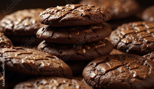 Delicious Chocolate Cookies Stack