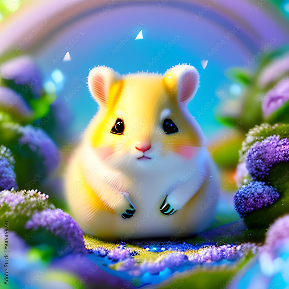Cartoon hamster. Created with Generative AI technology Cartoon hamster. Created with Generative AI technology