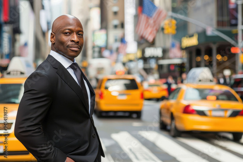 Wallpaper Mural Business Professional in Bustling City Morning Torontodigital.ca