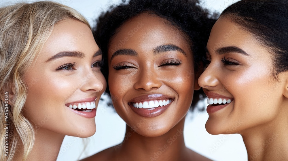 Multiracial ladies posing on studio background with Contour and Highlight makeup sample,healthy skin,collage for skin care concept,Professional Contouring face make-up over,Make up woman face. Multiracial ladies posing on studio background with Contour and Highlight makeup sample,healthy skin,collage for skin care concept,Professional Contouring face make-up over,Make up woman face.