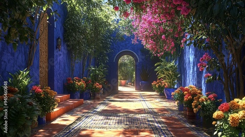 Majorelle Garden Spring Colors