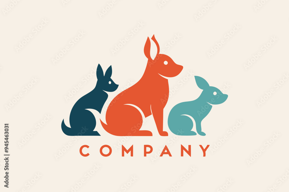 Fototapeta premium An elegant animal and pet company logo