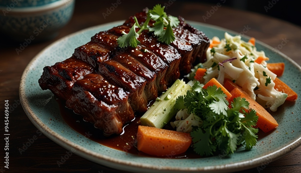 Delicious Barbecue Ribs with Sides Delicious Barbecue Ribs with Sides