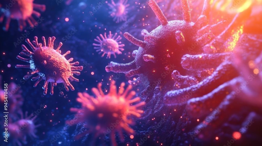 3D rendering illustration of bacteria virus and cell structures 3D rendering illustration of bacteria virus and cell structures
