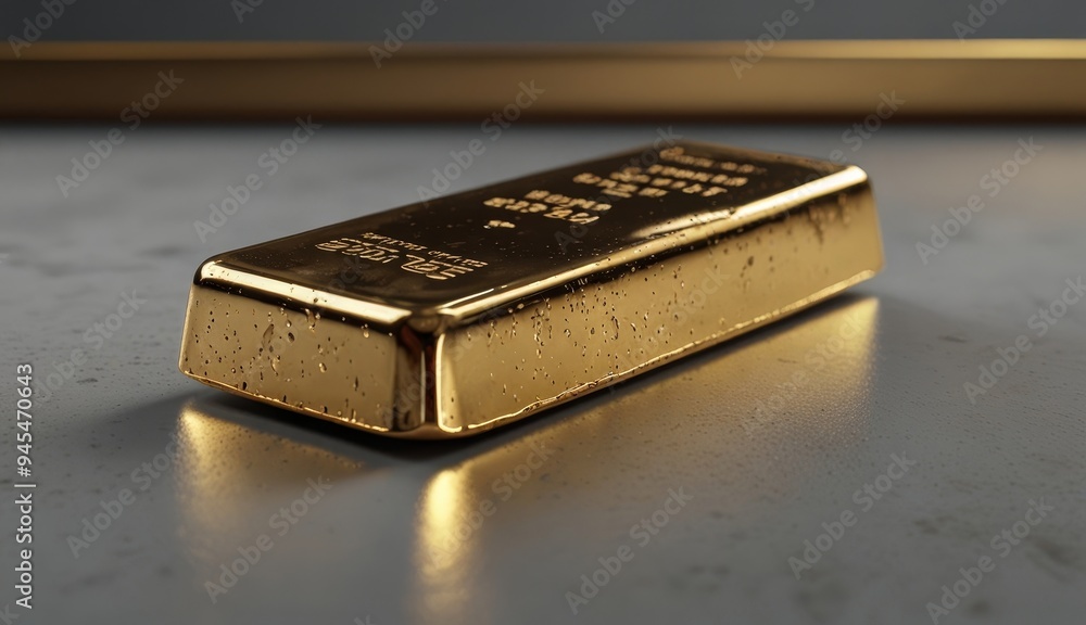 Shiny Gold Bar Reflection Shiny Gold Bar Reflection