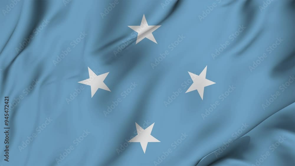 A beautiful view of the Micronesia flag video. 3d flag-waving video. Micronesia flag 4K resolution. A beautiful view of the Micronesia flag video. 3d flag-waving video. Micronesia flag 4K resolution.