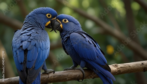 Couple of Blue Hyacinth Macaws