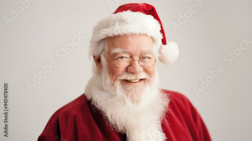 Portrait of santa claus smiling at the camera