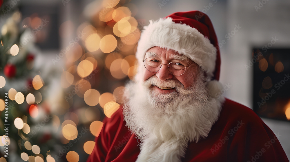 Portrait of santa claus smiling at the camera Portrait of santa claus smiling at the camera