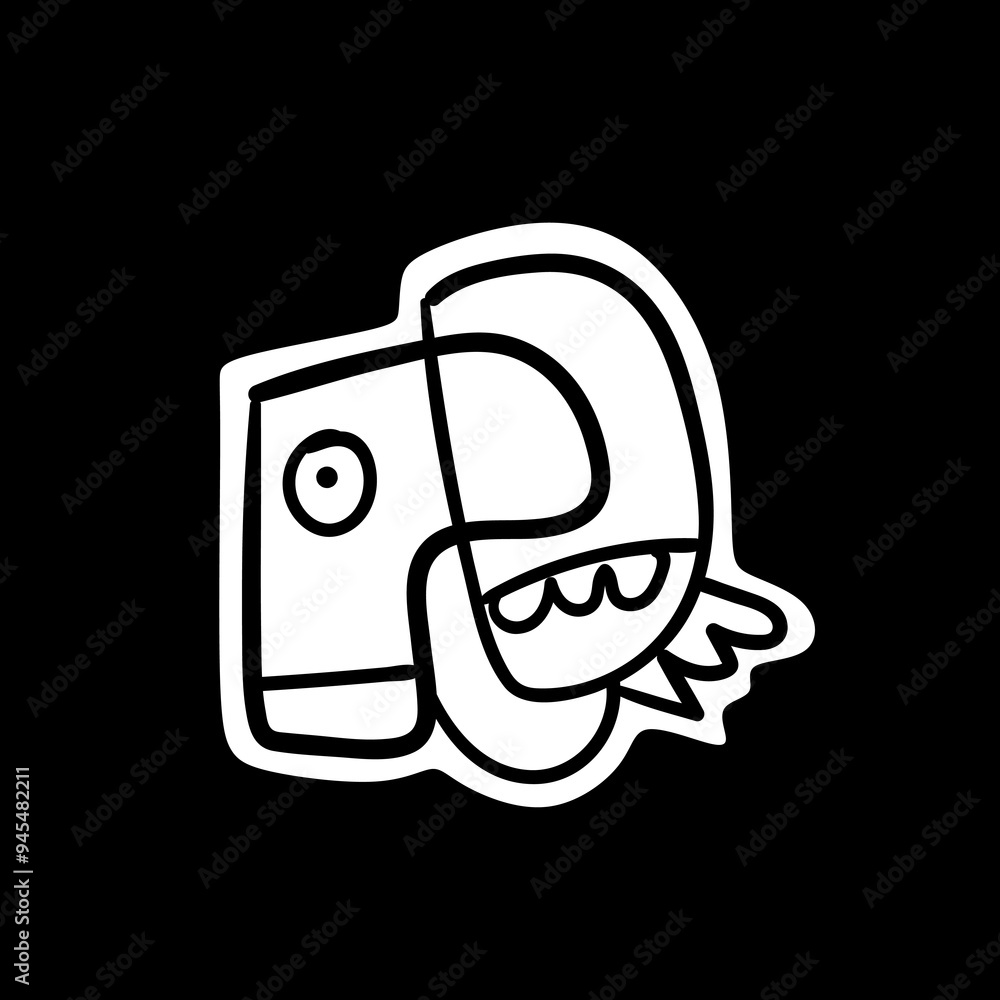 Illustration of a cute irregular shape icon. Illustration of a cute irregular shape icon.