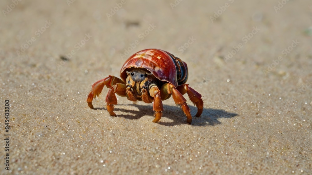 Hermit crab closeup tropical beach Hermit crab closeup tropical beach