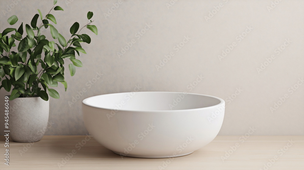 White Bowl Mockup.