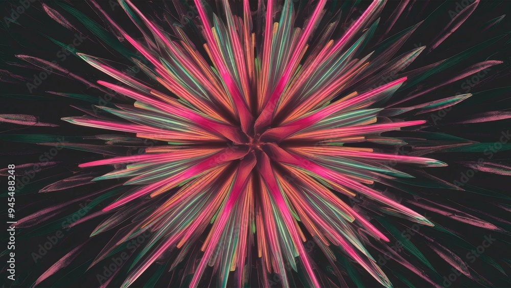 Fototapeta premium Vibrant Abstract Shape in 3D Render