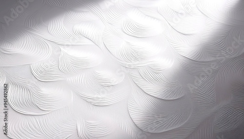 Textured paper with blind emboss pattern, white-on-white, style minimalist elegance background. A close-up image showcasing the intricate details and delicate texture of a white paper. 2