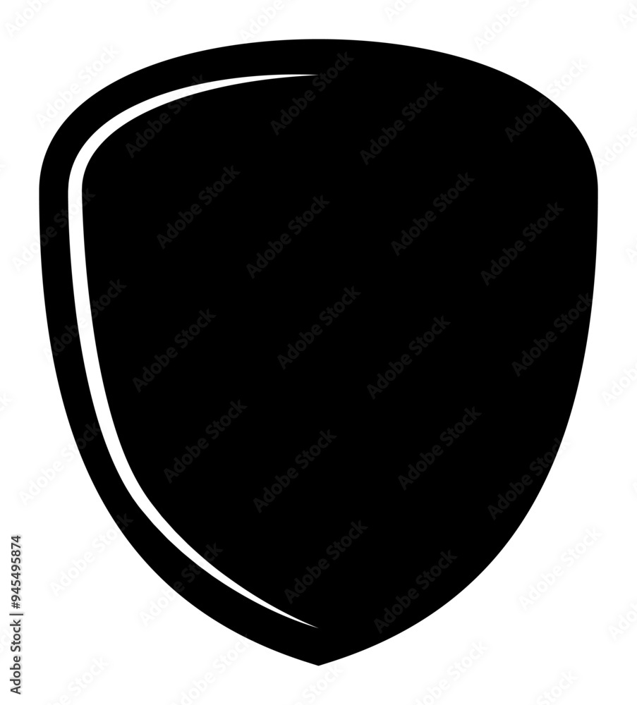 emblem Shield logo template flat illustration, shielding icon in black and white color, security and protector symbol isolated on white background emblem Shield logo template flat illustration, shielding icon in black and white color, security and protector symbol isolated on white background