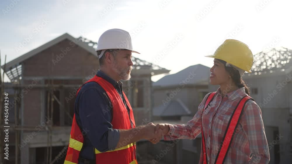 Blue collar workers are building house. Construction and blue collar worker. Blue collar workers are building house. Construction and blue collar worker.
