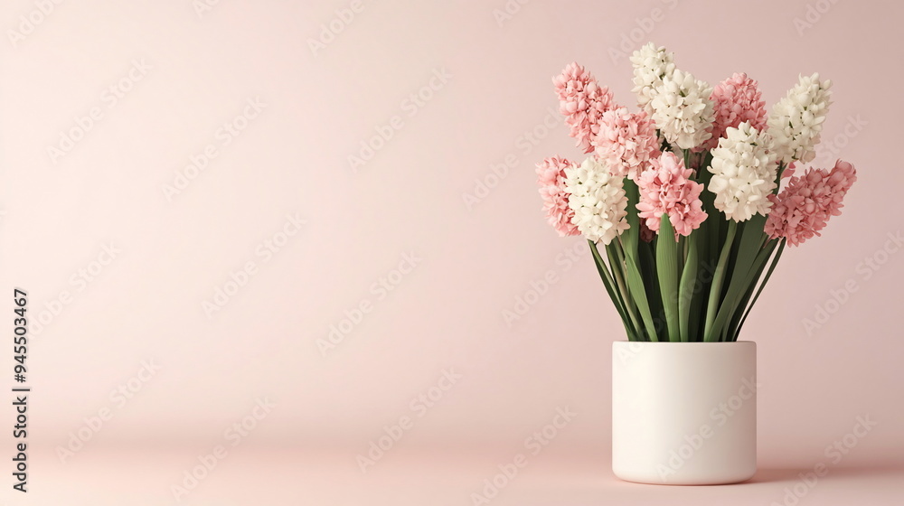 custom made wallpaper toronto digitalPink Hyacinth Bouquet.
