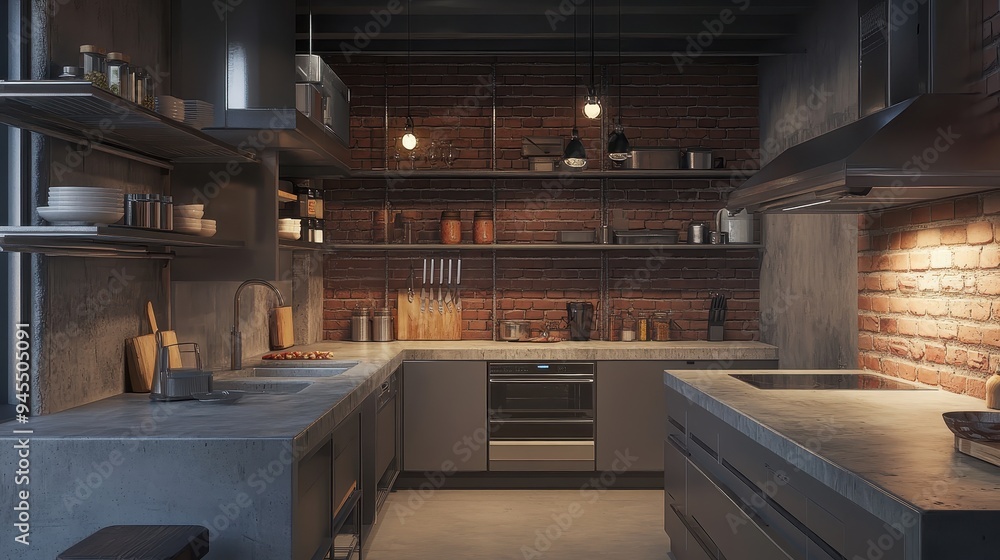 Modern Industrial Kitchen Interior Design Modern Industrial Kitchen Interior Design