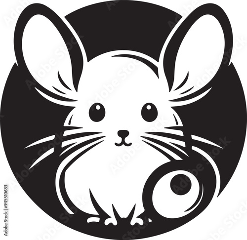 cute chinchilla vector silhouette