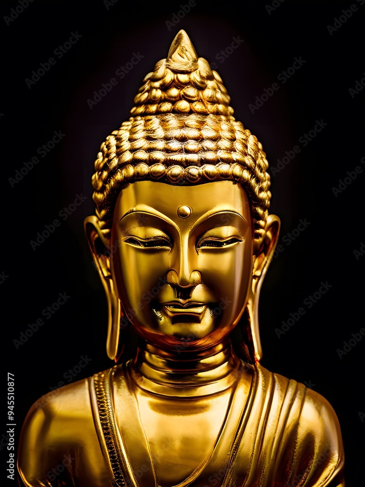 Golden buddha statue in the temple Golden buddha statue in the temple