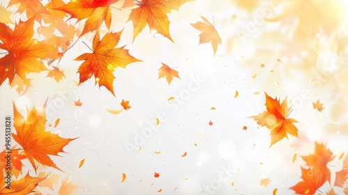Golden Autumn Maple Leaf Background