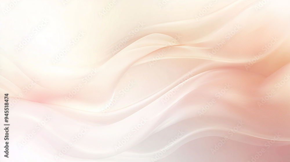 Obraz premium blurred light, pastel background with light pink and beige hues, minimalistic, simple, elegant, neutral, and smooth curves