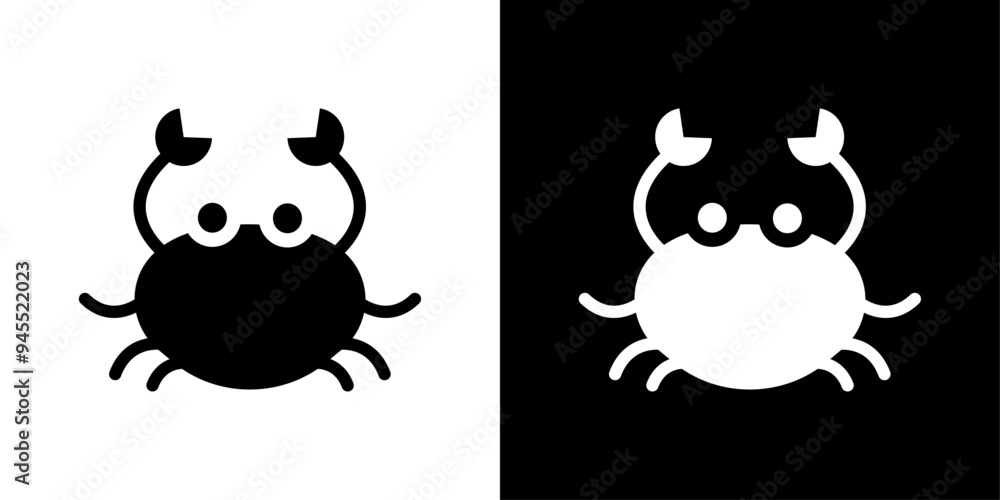 Crabs icon logo set vector Crabs icon logo set vector