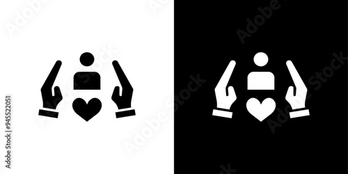 Customer care icon logo set vector