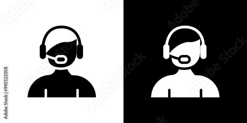 customer support icon logo set vector