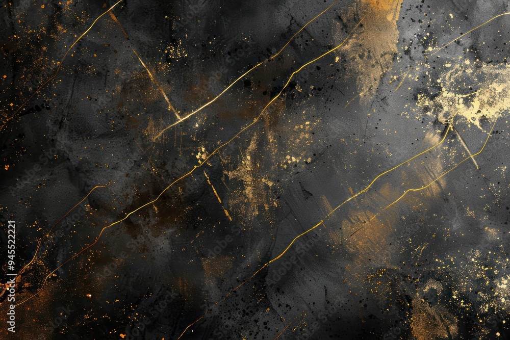 Abstract Gold and Black Texture Abstract Gold and Black Texture