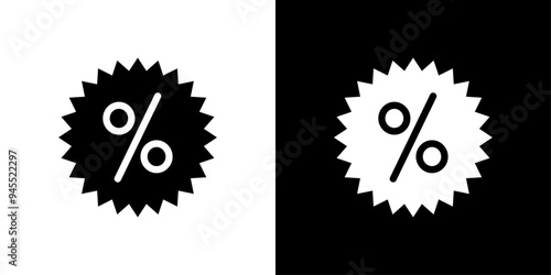 Discount icon logo set vector
