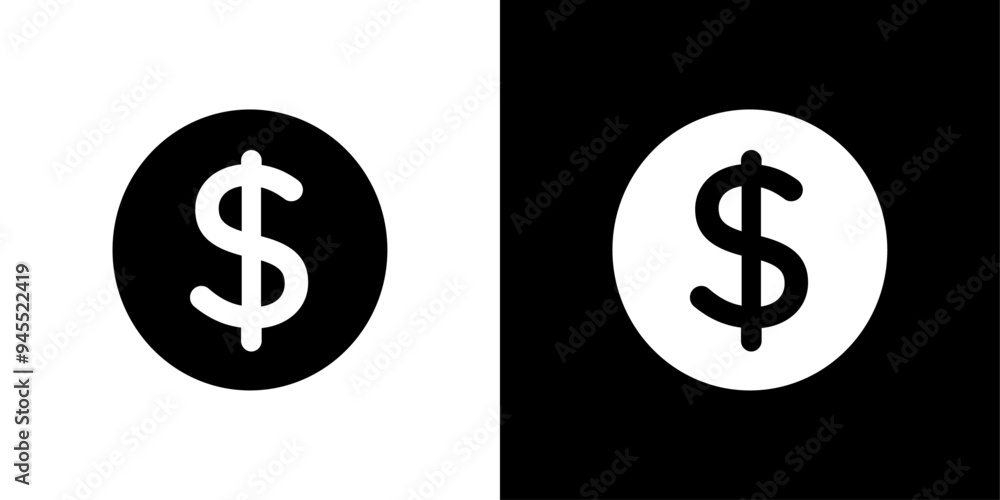 Dollar icon logo set vector Dollar icon logo set vector