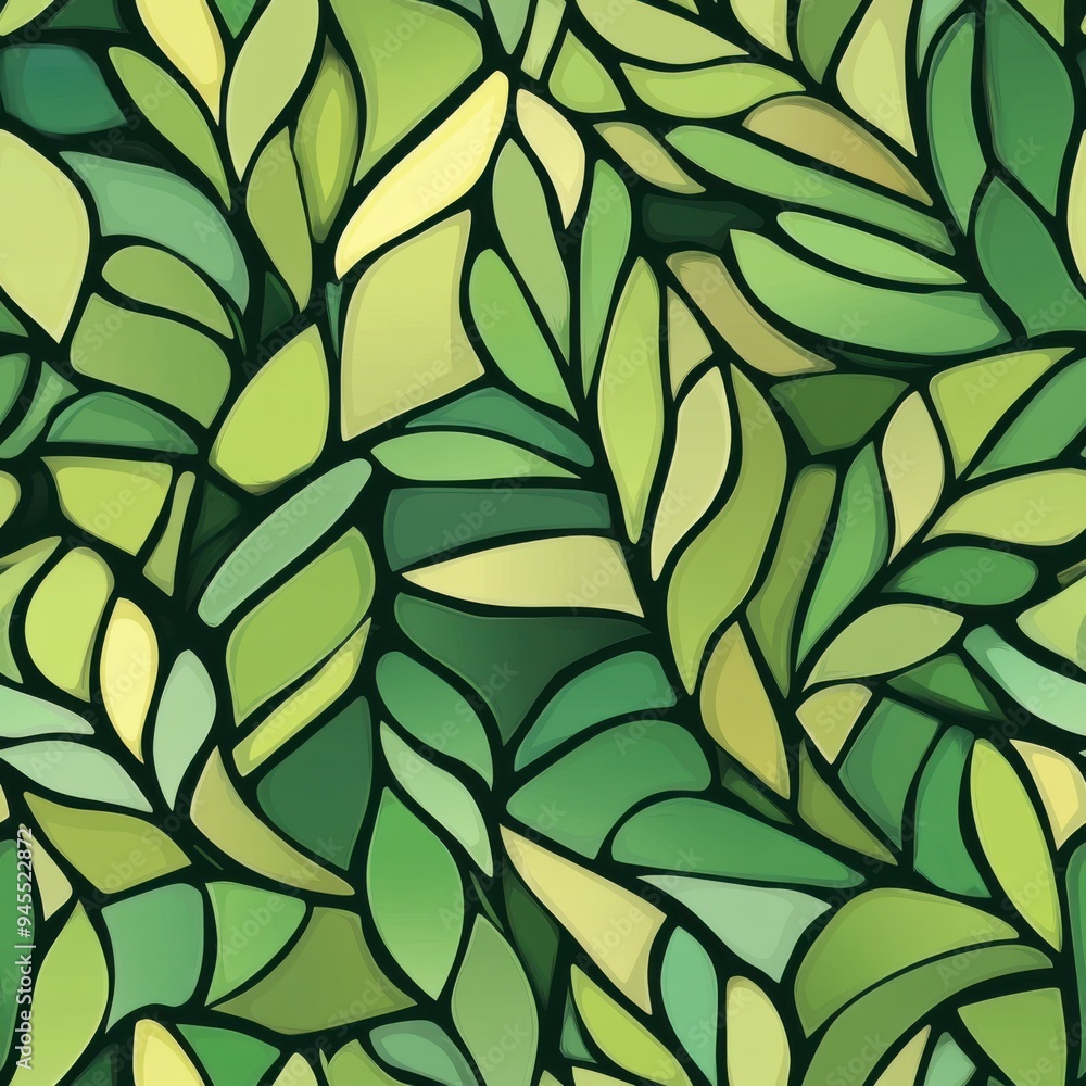 Olive green stained glass style fern frond pattern, seamless repeating pattern, minimal pattern, excellent for eco-themed projects, fabric prints, home decor, and wall art Olive green stained glass style fern frond pattern, seamless repeating pattern, minimal pattern, excellent for eco-themed projects, fabric prints, home decor, and wall art