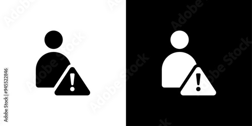 Fake account icon logo set vector