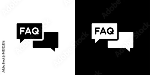 FAQ icon logo set vector