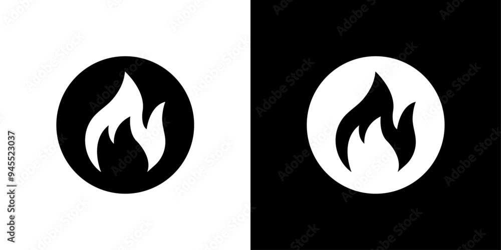 Fire flame icon logo set vector Fire flame icon logo set vector