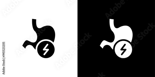 Gastritis icon logo set vector