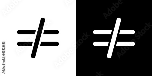 Inequality icon logo set vector