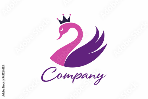 Beautiful swan logo design for a company 