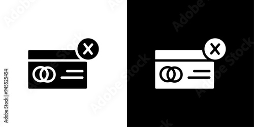 Payment cancel icon logo set vector