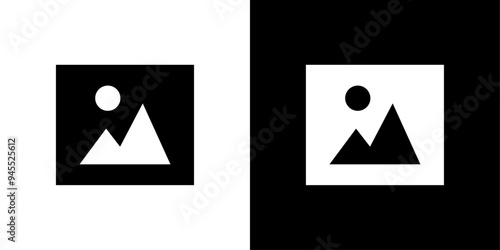 Picture snapshot icon logo set vector