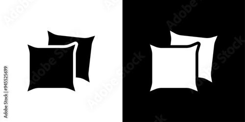 Pillow icon logo set vector