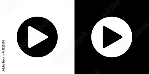 Play button icon logo set vector