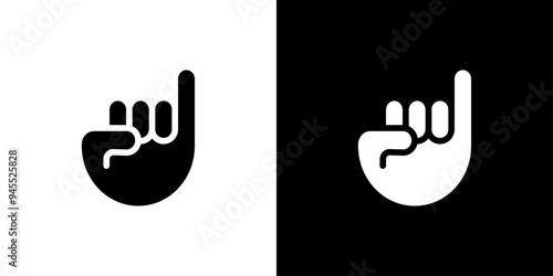 Tableau sur toile Pinky finger icon logo set vector