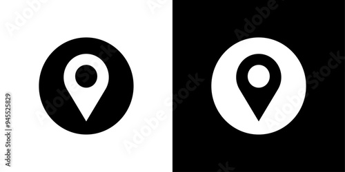 Pin icon logo set vector